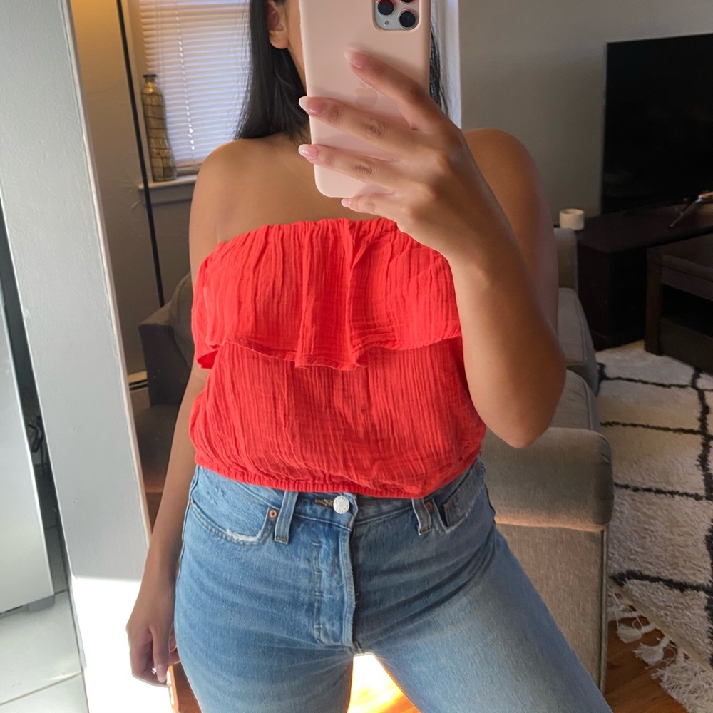 Bright Coral Tube Top